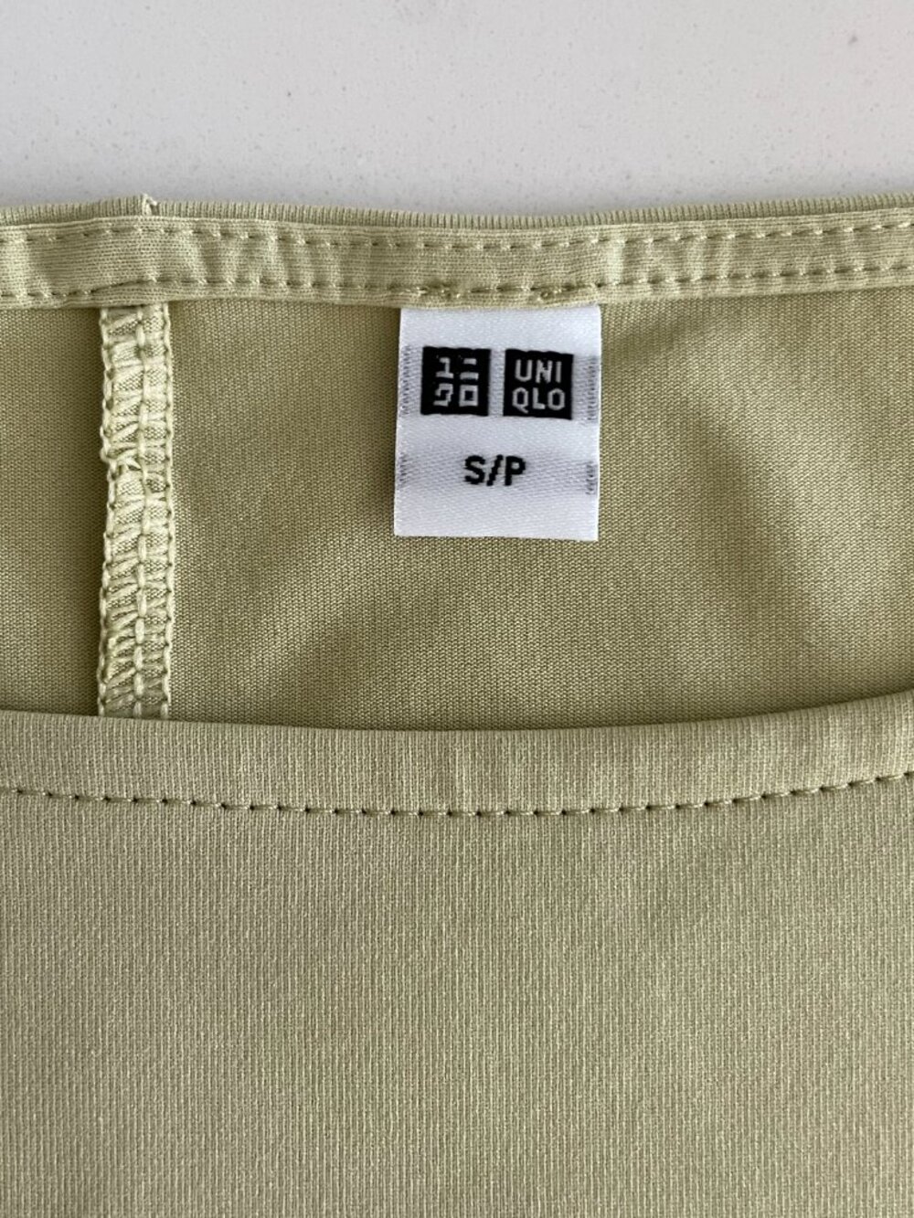 Uniqlo AIRism Extra Stretch Slvless Boat Nk Fit & Flare Dress w Pockets Green S - Picture 8 of 11